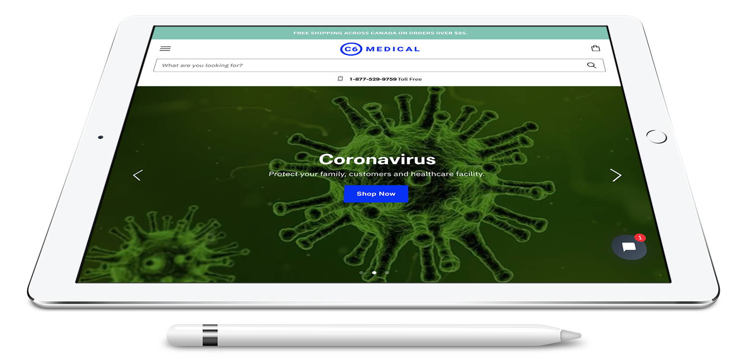 shopify development services for mirrors and medical website screenshot