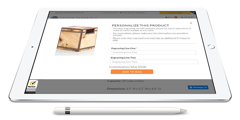 Shopify theme development with product customisation options