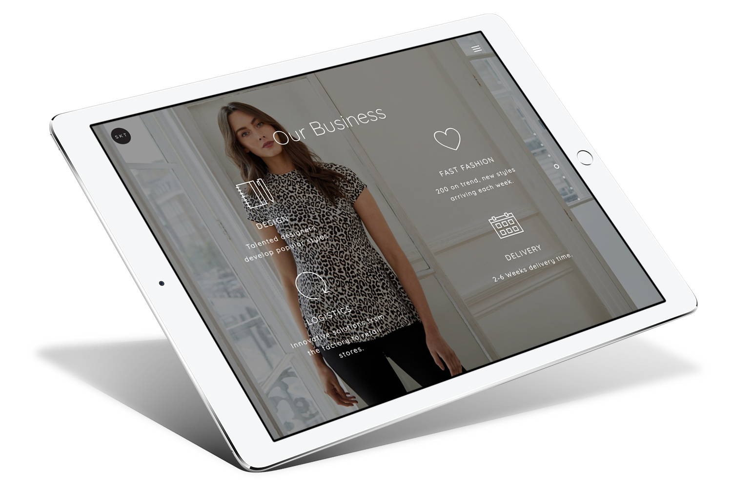 wordpress development project fashion on ipad