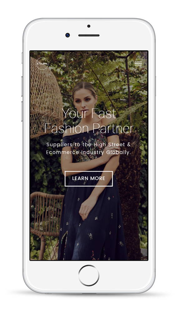 wordpress fashion development mockup on iphone