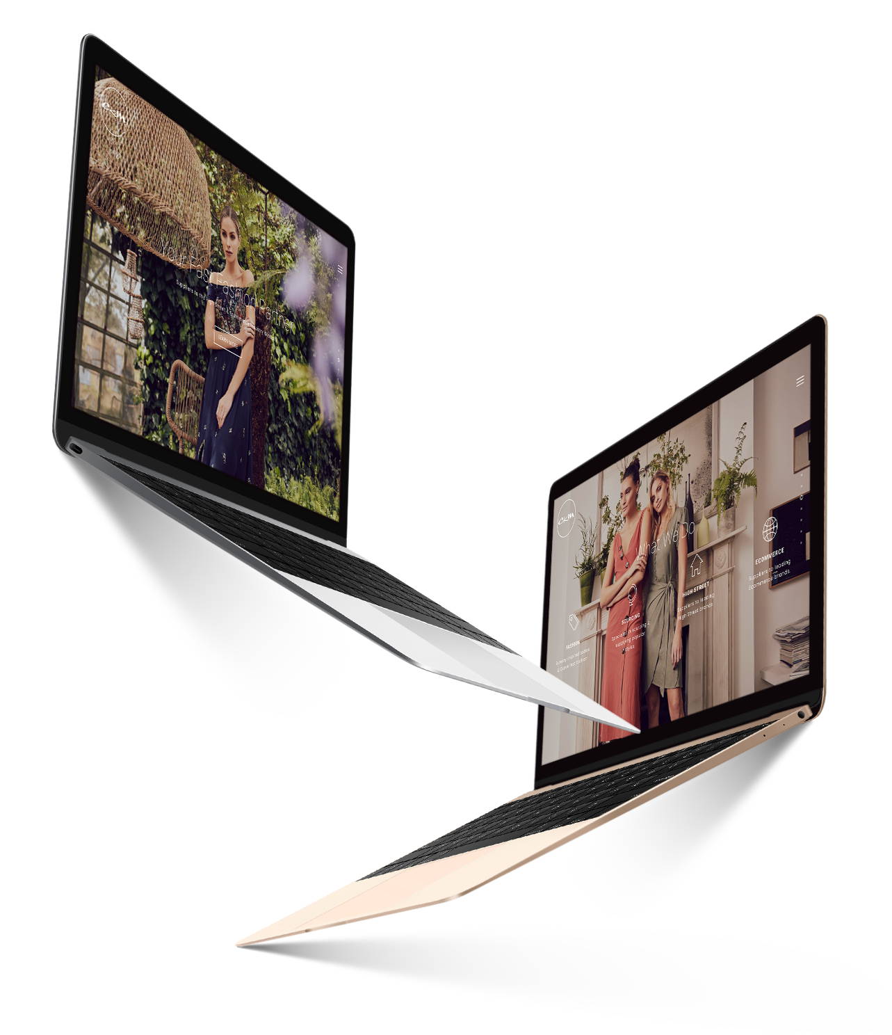 wordpress fashion development mockup on mac