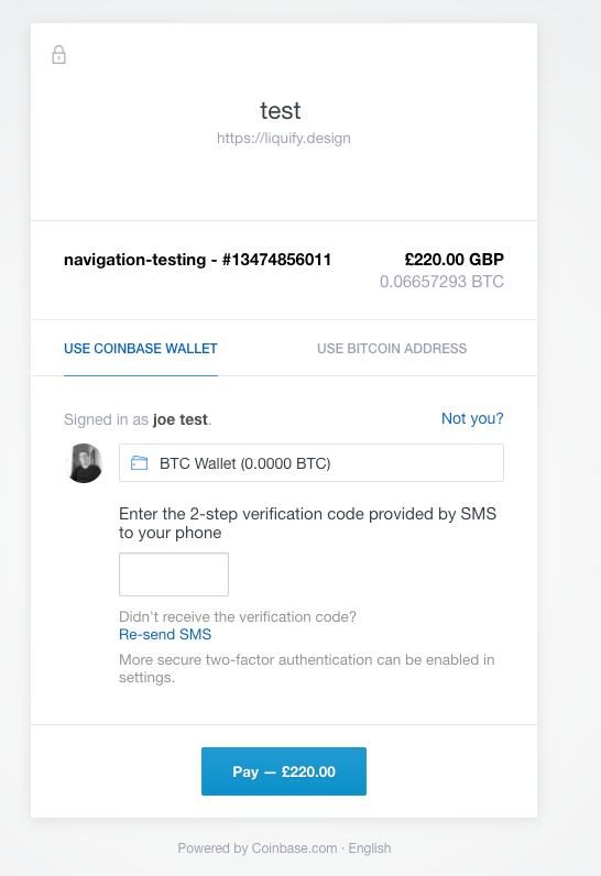 paying with bitcoin on Shopify 2