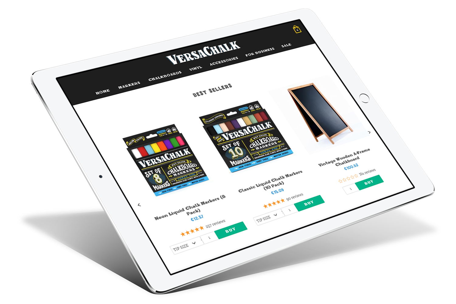 shopify theme for stationary company screenshot