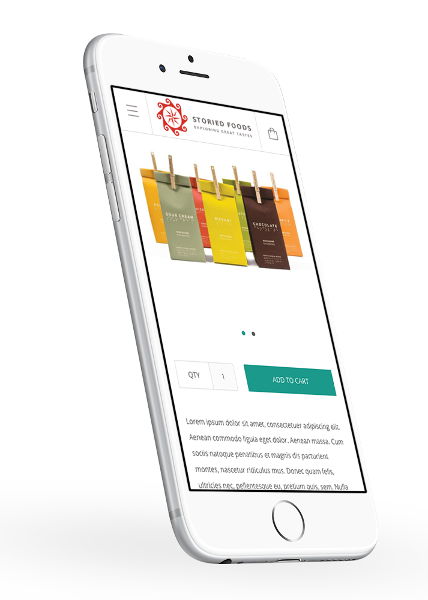 shopify theme for food company screenshots