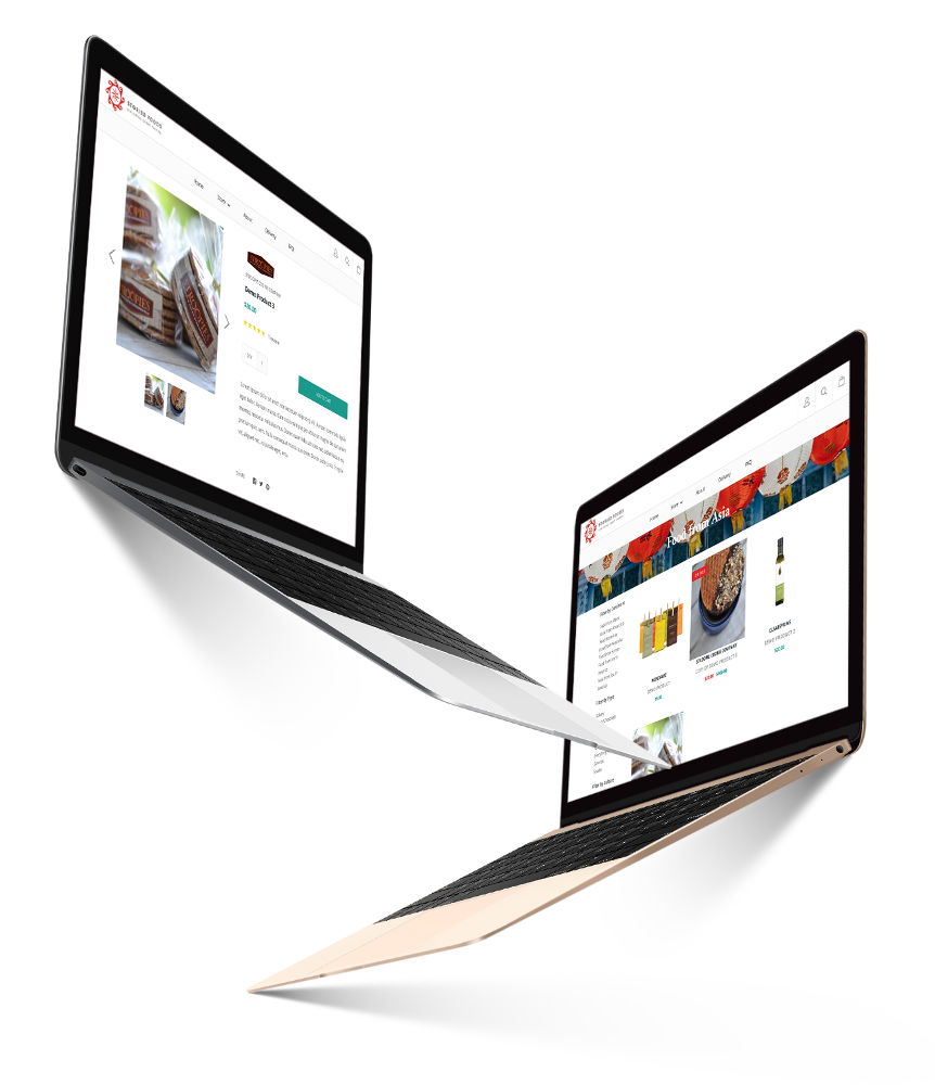 shopify theme for food company screenshots