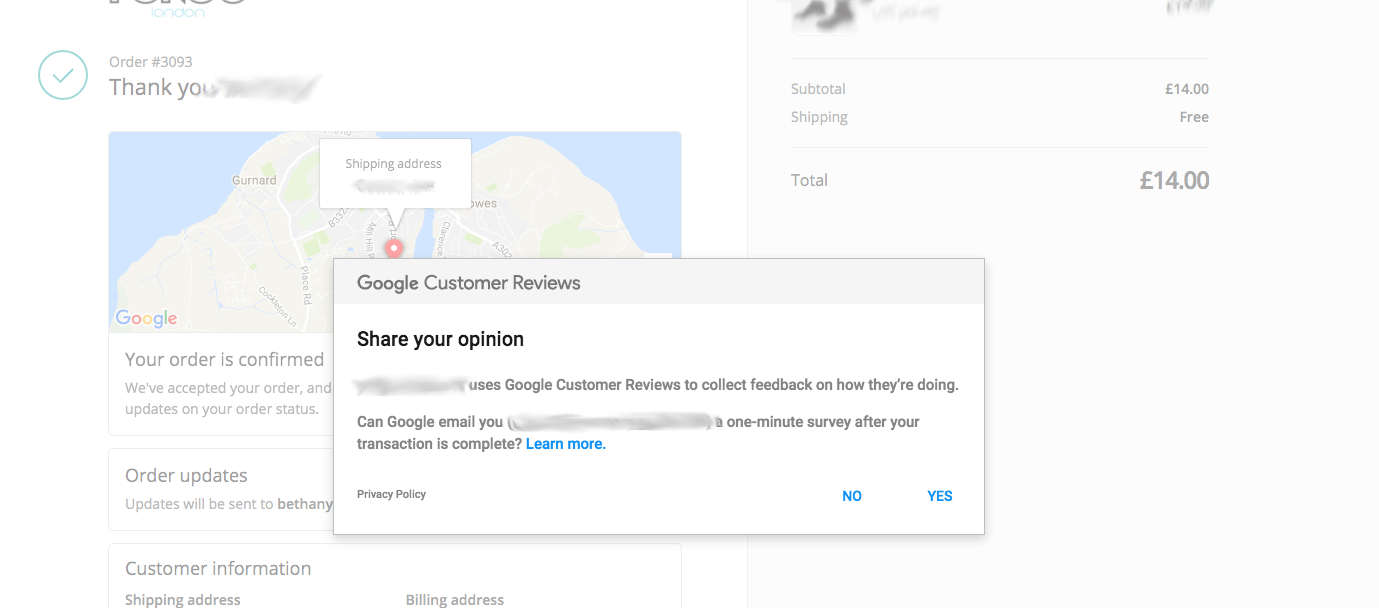 collect google reviews on shopify store