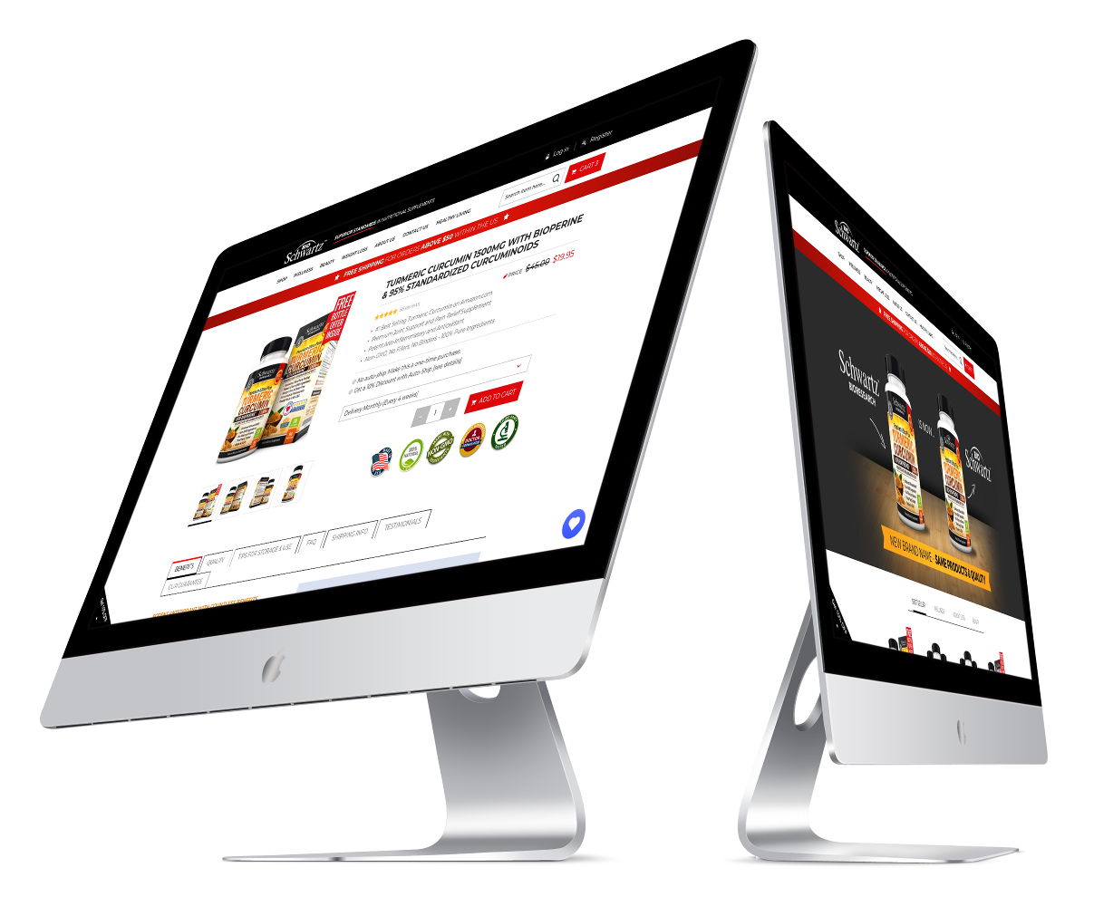 Shopify Design & Development for supplement website screenshot