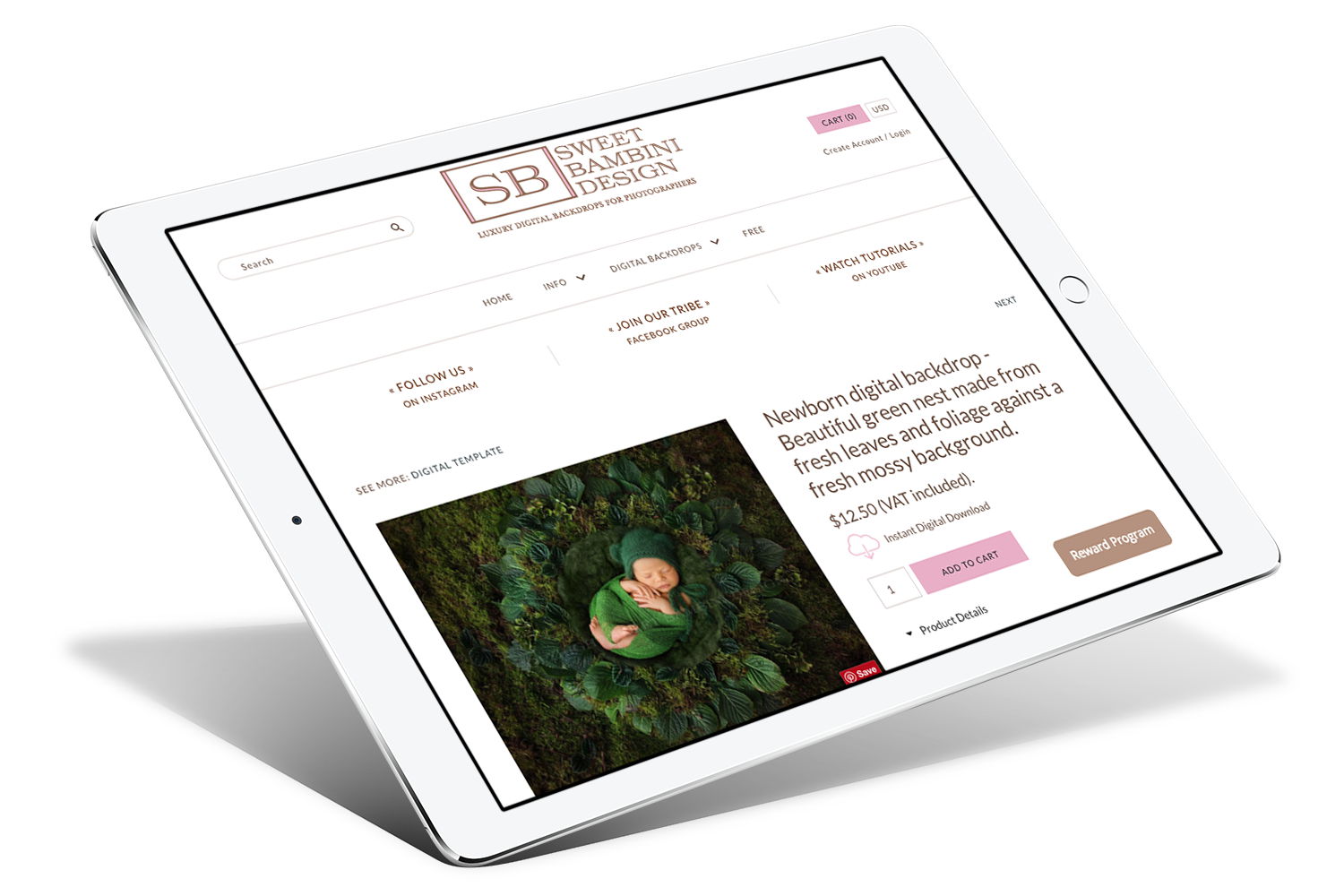 Shopify Design & Development for photographer screenshot