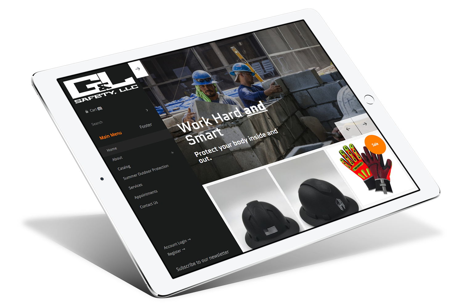 Shopify Design & Development for safety website screenshot