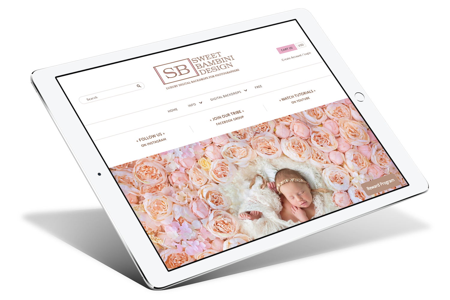 Shopify Design & Development for photographer screenshot