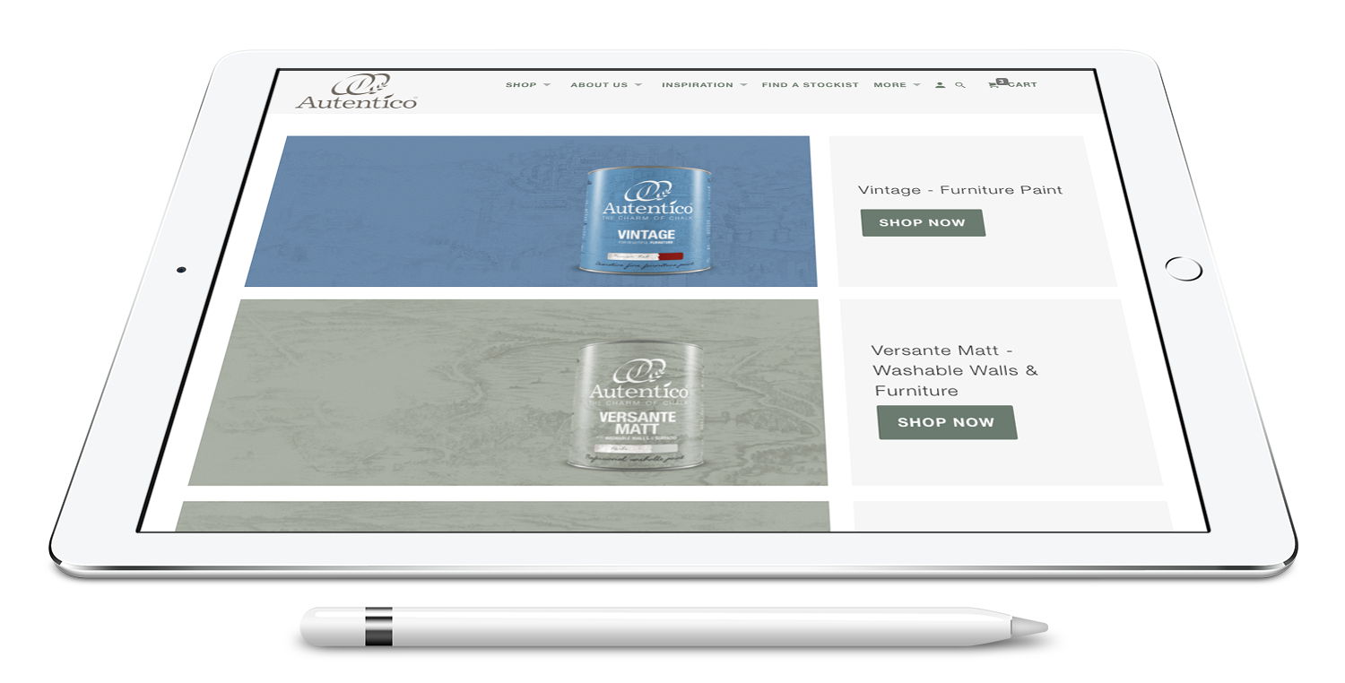 Shopify Design & Development for paint website screenshot