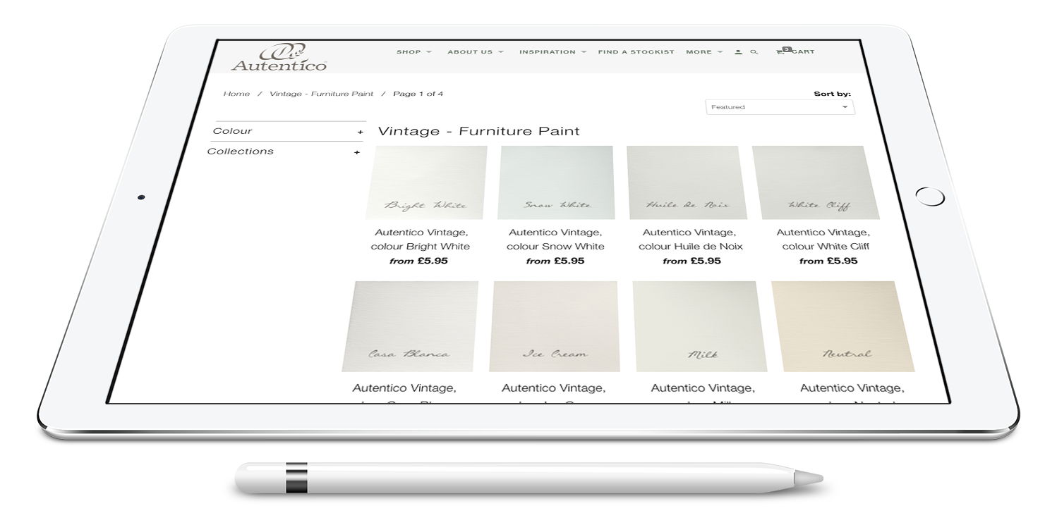 Shopify Design & Development for paint website screenshot