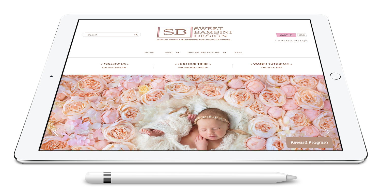 Shopify Design & Development for photographer screenshot
