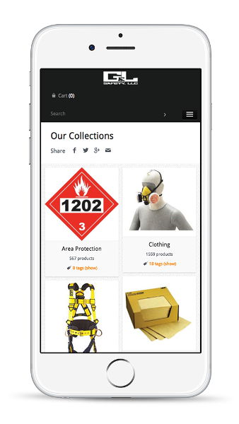 Shopify Design & Development for safety website screenshot