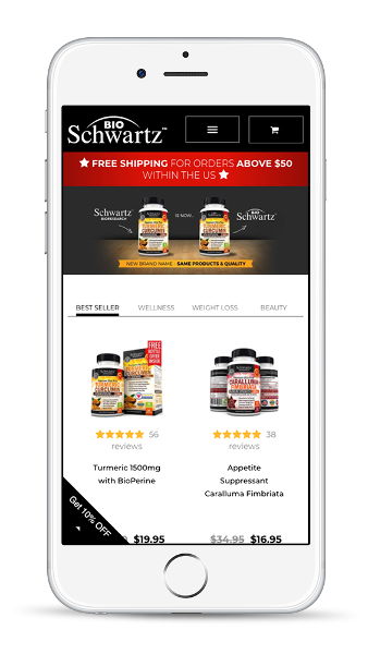 Shopify Design & Development for supplement website screenshot