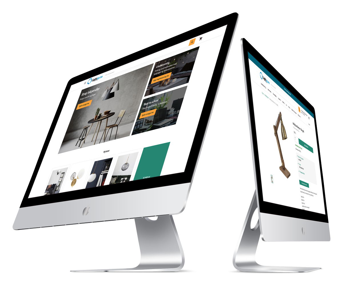 shopify development screenshot for lighting company