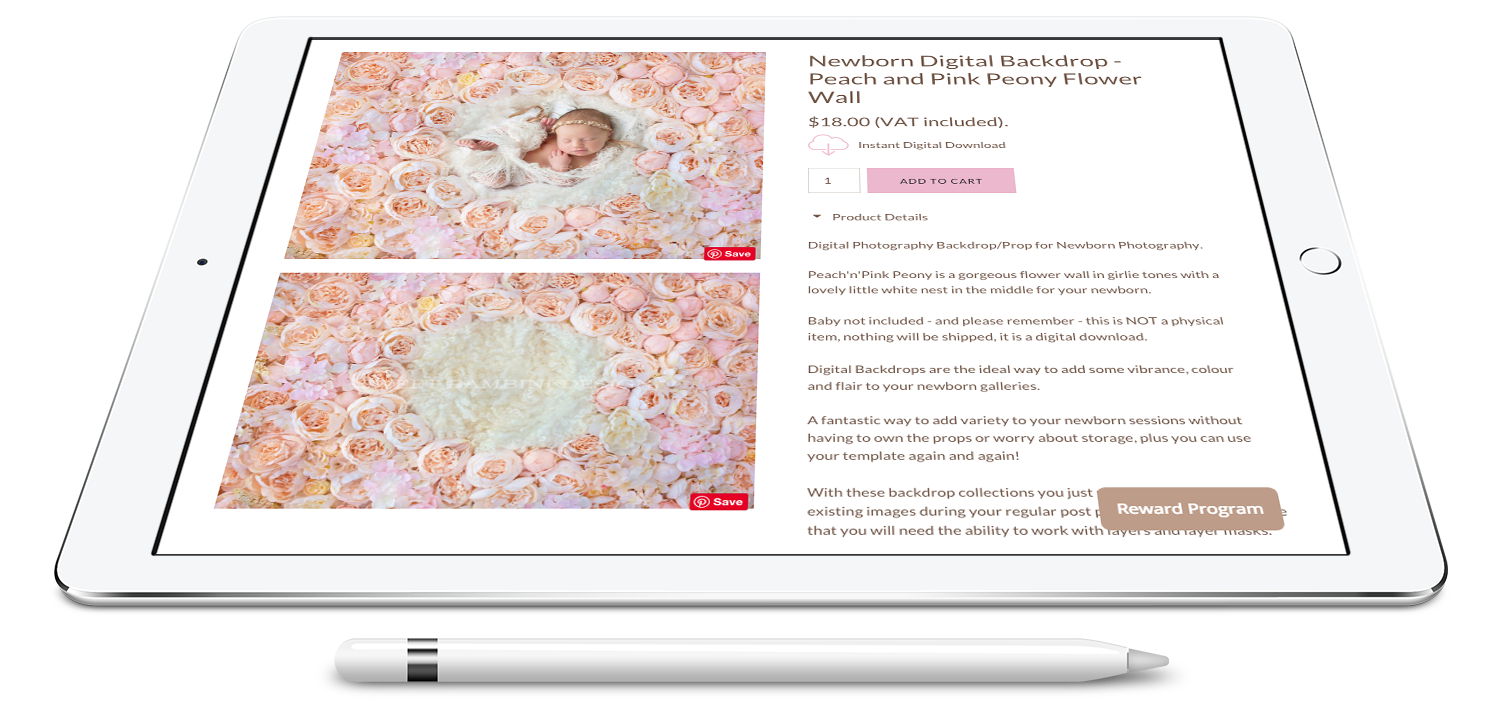 shopify development downloadable screenshot baby