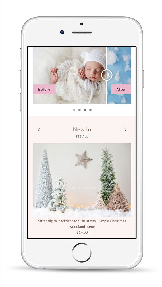 shopify development downloadable screenshot baby