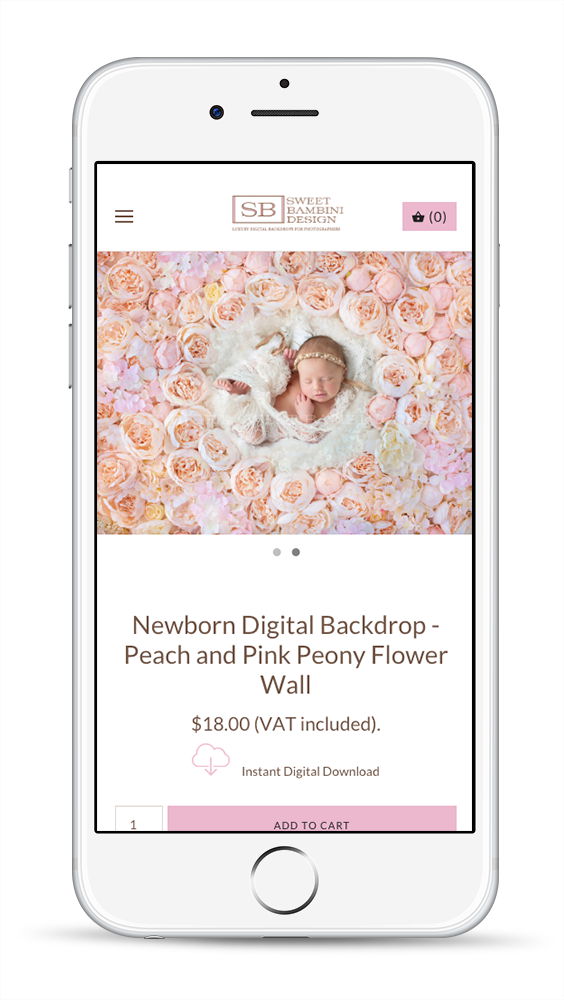 shopify development downloadable screenshot baby