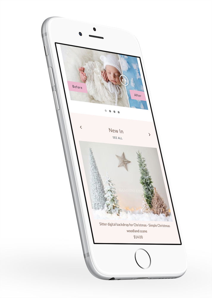 shopify development downloadable screenshot baby