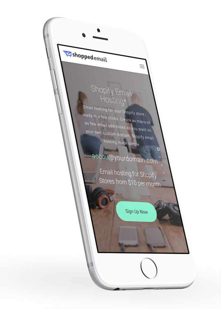 shopify email hosting screenshot