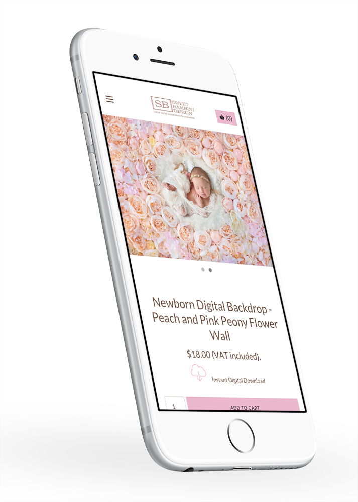 shopify development downloadable screenshot baby