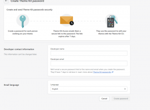 theme kit generating password