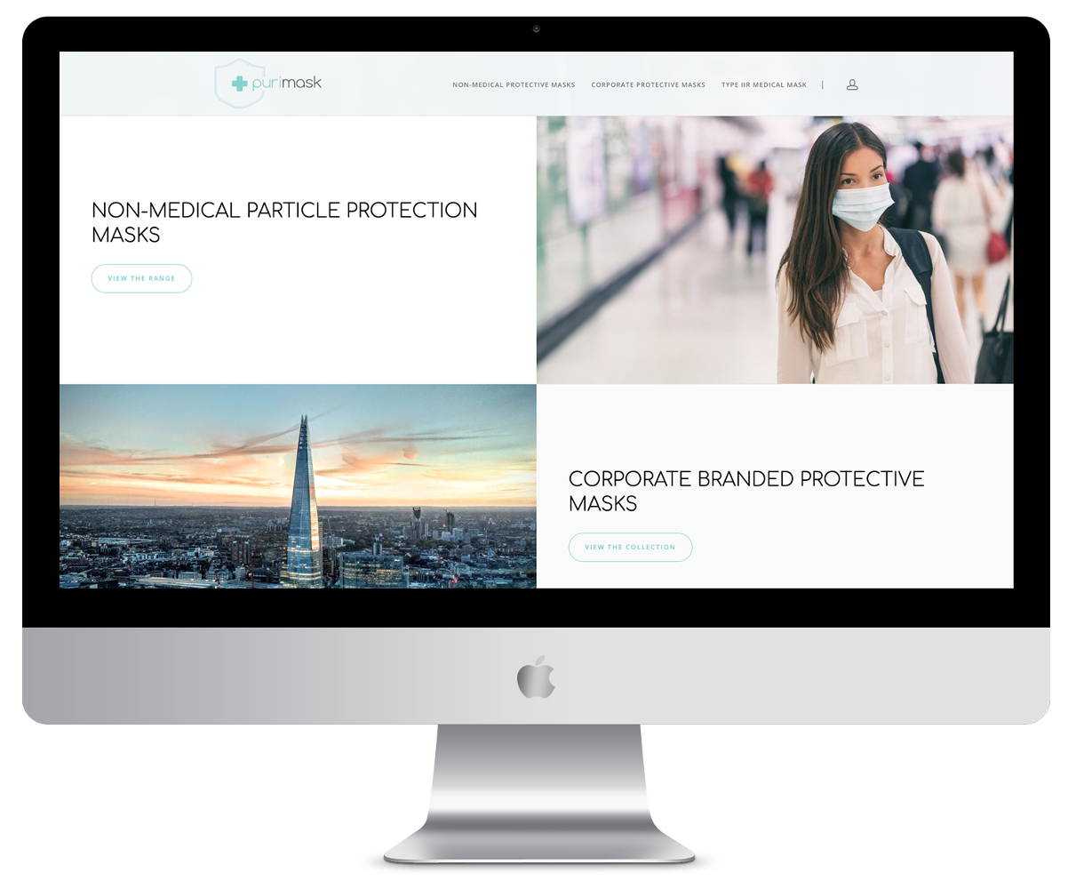 shopify design for mask website