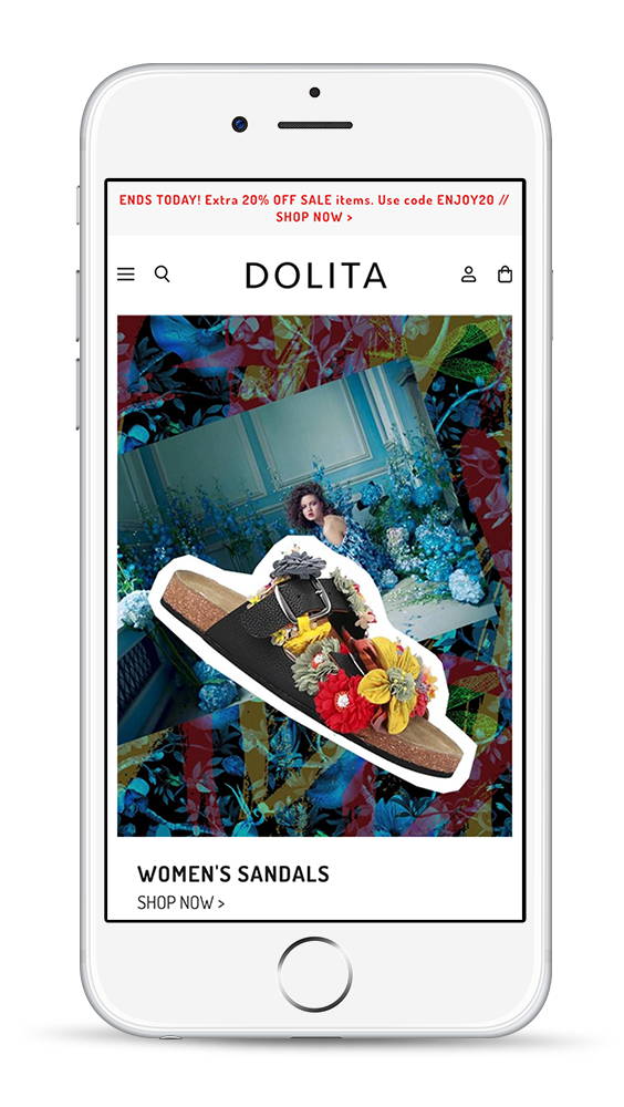 shopify design for shoes website mockup