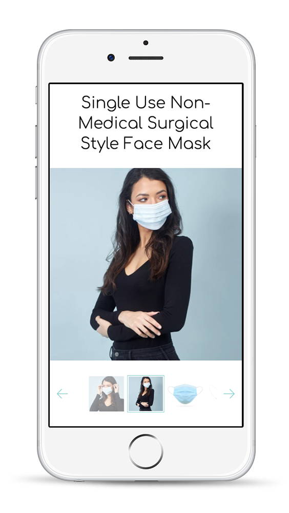 shopify design for mask website