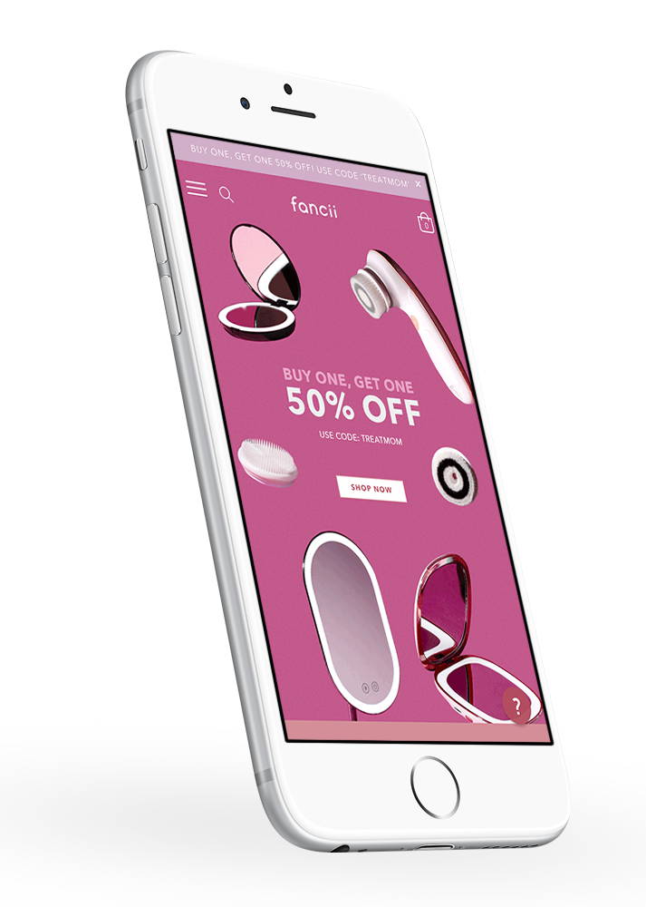 shopify development services for mirrors and makeup website screenshot