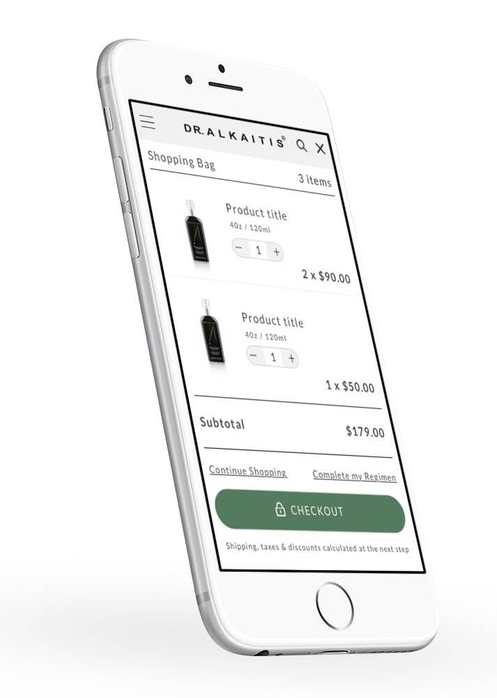 shopify skincare theme design mockups