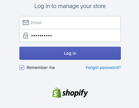 how to log into shopify